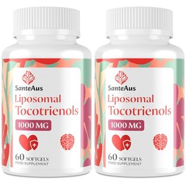 Liposomal Tocotrienols 1000mg Vitamin E Supplement, 2 Pack