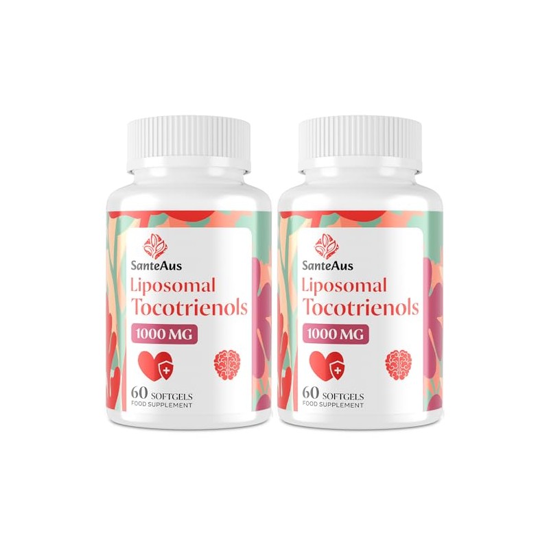 Liposomal Tocotrienols 1000mg Vitamin E Supplement, 2 Pack