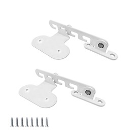 Csirnto Window Lock Pack of 2 Window Buckle Window Lock Window Tilt Regulator Window Stopper Tilt Regulator Casement Window Sash Jammer Door Lock for Home Office (White)