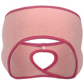 YUSSTAR Women Ponytail Headband Fleece Ear Warmer Winter Earmuffs Warm Cover Running Ski (Pink-Orange Mix)