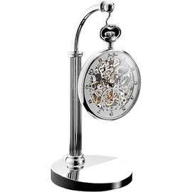 TAURISH Pocket Watch Display Stand - Half Arc, Silver Brass, Chrome and Brass Metal Holder
