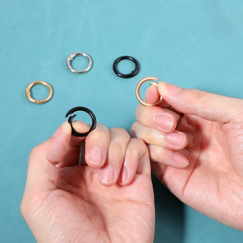 30 Pcs Crochet Bag Rings Trigger Spring O Rings Set