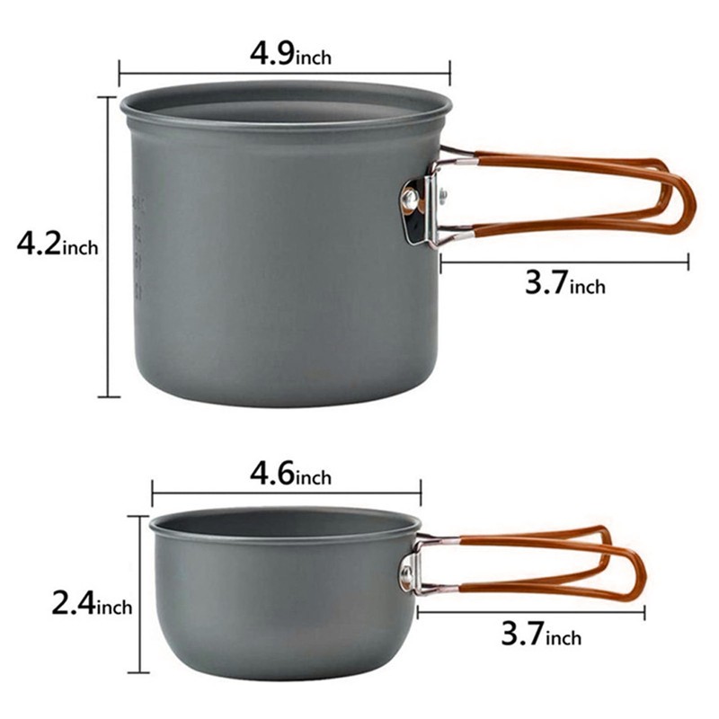 Camping Hiking Cookware Set Outdoor Portable Picnic Cookware Kit Alumina