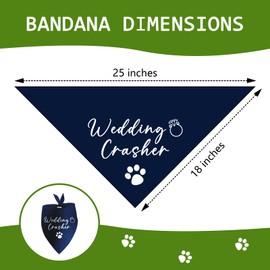 Wedding Crasher Dog Bandana Dog Wedding Bandana Dog Engagement Bandana Party Crashers Wedding Engagement Photo Prop Pet Scarf Accessories for Dog Lovers Gift