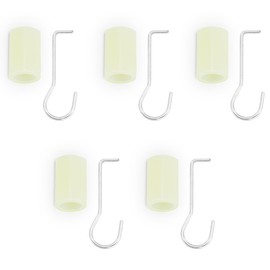 Rodrivan Blind Wand Replacement Hook and Sleeve – Galvanized Steel Blind Wand Hook Replacement with Plastic Collar – Tilt Wand Wire and Sleeve Collar – Universal Fit – Easy Installation