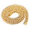 Halukakah Cuban Link Chain for Men Iced Out,15MM Men's Gold