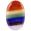 Rockcloud 1 PC 7 Chakra Thumb Stone Pocket Palm Stone