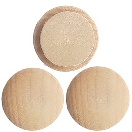 Wood Button Top Plugs 20mm/0.78inch Wood Plugs Hardwood, Screw Plug Wooden Hole Plugs Wood Caps Wood Screwfor Screw Holes Craft Furniture Woodworking,.(25x20mm Pack of 50)
