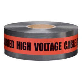 Presco Underground Detectable Tape: 3 in. x 1000 ft. (CAUTION BURIED HIGH VOLTAG