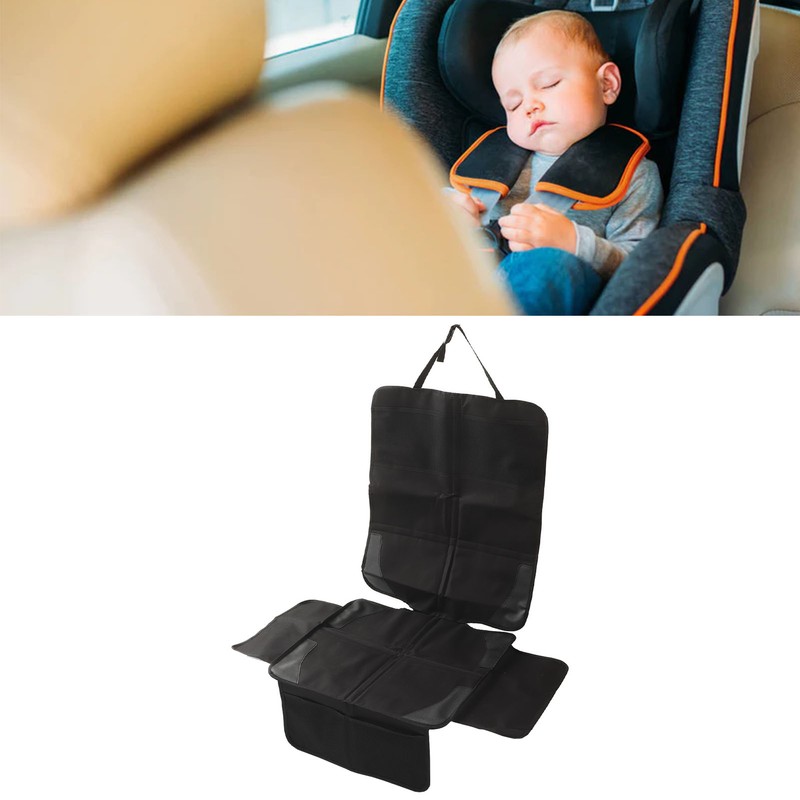 Baby Car Seat Protector with Mesh Storage Pocket Wear Resistant
