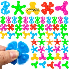 Desyeryamimi 100 Pack Mini Fidget Spinners Bulk Toys for Kids 3 4 5 6 7 8 9 Party Favors Goodie Bags Stuffers Birthday Return Gifts Classroom Rewards Prize Box