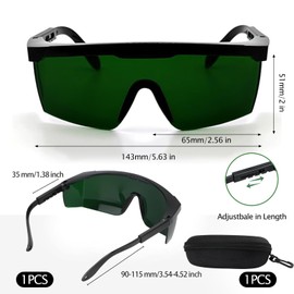 IPL Schutzbrille, UV Brille für Kosmetologie Betreiber, Laserschutzbrille 200nm-2000nm für Haarentfernung & Kosmetik, Augenschutz für Laser-Behandlungen, Hautpflege & Rotlichttherapie – Mit Etui