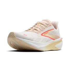 Brooks Women’s Hyperion 2 Neutral Running Shoe - White/Peach/Coral - 8 Medium