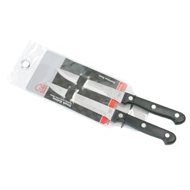 Chef Craft Select Steak Knife Set, 4.5 inch Blade 11 inch in Length 2 Piece, Stainless Steel/Black