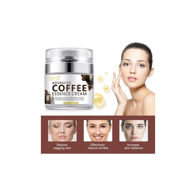 Crema Facial Extracto Natural Café Antioxidante Aclarante