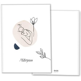 OLGS Maternity Log Cover, Modern Lineart, Plastic Protective Cover for Maternity Lock, Pregnancy Accessories, Peace Design, No Personalisation