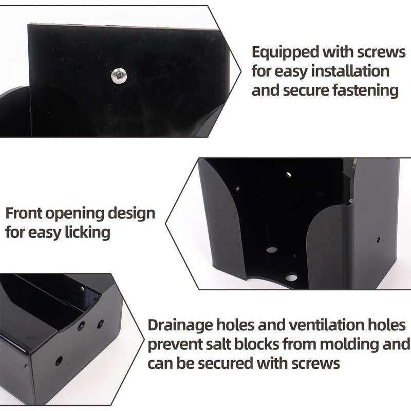 Dmnnlp 4 Pcs Salt Block Holder for 4lb Mineral Lick