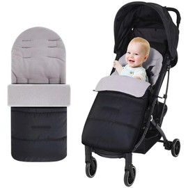 Pushchair Foot Muff Universal Cuddly Bag Baby Seat Sleeping Bag Windproof Baby Foot Muff Adjustable Pram Bag with Zip Soft Warm Leg Blanket for Pushchair Buggy Sports Pram