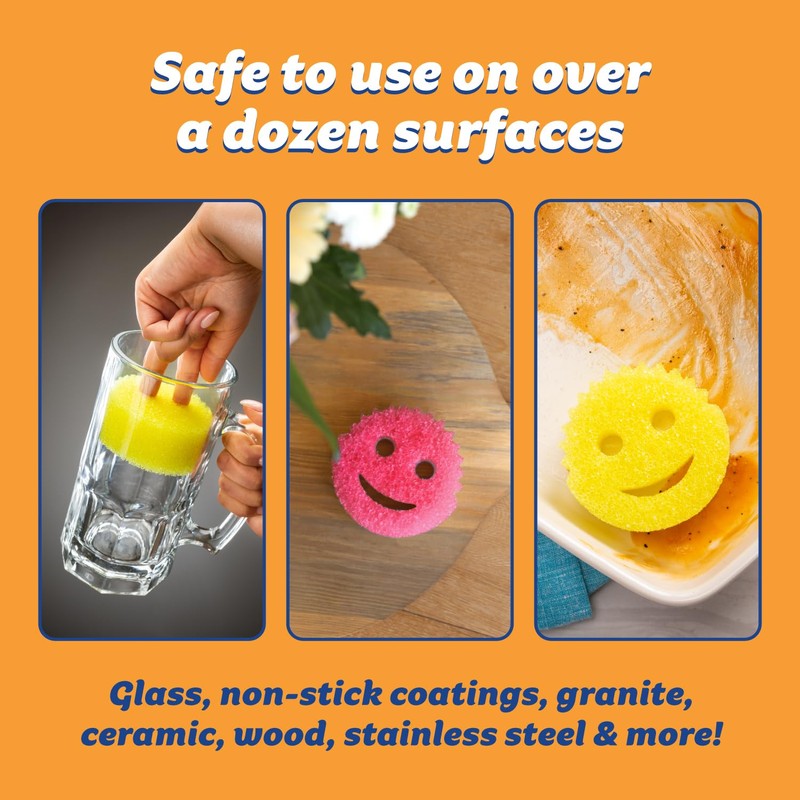 Scrub Daddy 4 Scrub Daddy Sponges & 4 Scrub Mommy