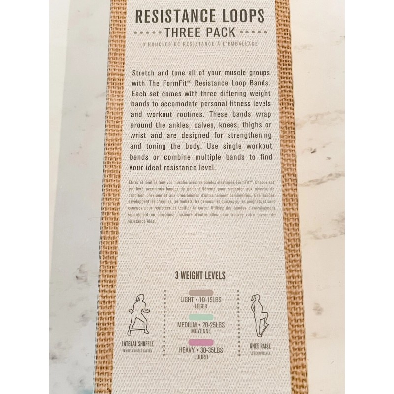 Formfit 3 Pack Resistance Loop Band Set NEW