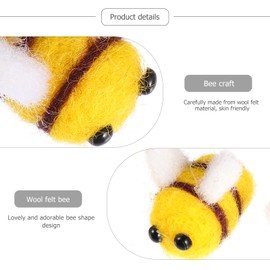 Operitacx 10pcs Wool Felt Bee Craft DIY Decoration Accessories for Clothing Hats and Costumes Handmade Bee Craft Supplies for Creative DIY Projects and Themed Decorations