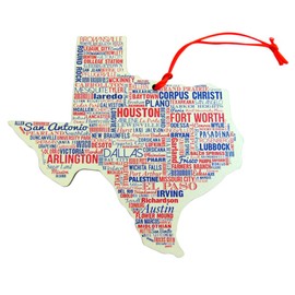 Westmon Works Texas Ornament Wooden Handmade Christmas Tree Decoration, 5 Inch