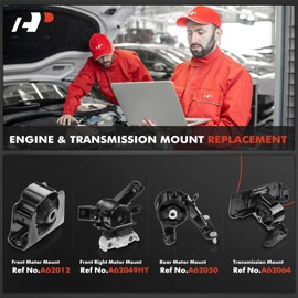 A-Premium Engine Motor Mount and Transmission Mount Kit Compatible with Toyota RAV4 2006 2007 2008 L4 2.4L Petrol, 2WD, 4-PC Set