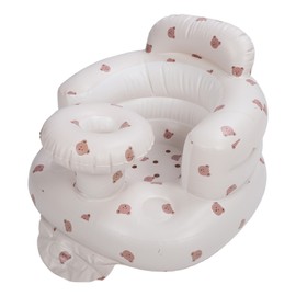 Baby Inflatable Seat Infant Back Support Sofa Sitting Up Toddler Chair Shower Floor Seater M Bear Pattern with Tray