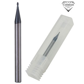 Corintian Solid carbide micro radius milling cutter, ball end mill, 2 teeth, AlTiN coating, diameter 0.3 - 0.9 mm, high performance cutting suitable for HPC - diameter 0.4 mm