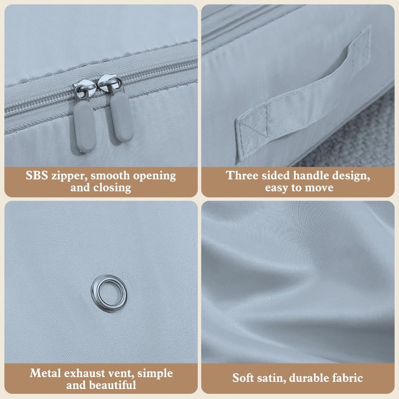 Ultra Space Saving Compression Storage Bags With Handles, Double Zipper