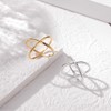 Kaydenana Gold X Ring Criss Cross Rings for Women Skinny