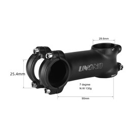 BESNIN Bicycle Stem MTB Stem 7 Degree Road Bike Stem 25.4 mm Handlebar Stem 90 mm Mountain Bike Stem for Bicycle (Aluminium Alloy)