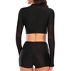 NESY Womems Swimsuits Long Sleeve Two Piece Rash Guard UV