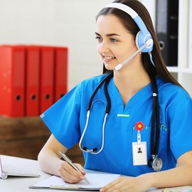 TEHAUX 4pcs Badge Reel, Flower Shape Badge Reel Holders Retractable Nurse Badge Reel Name ID Card Holders with Clip for for Nurses, Doctors, Teachers, Students (Assorted Colors)