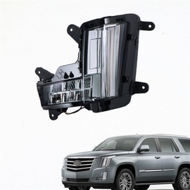 waltyotur Driver Left Side Clear Lens Fog Light Replacement for Escalade 2015 2016 2017 2018 2019 2020 Fog Lamps Replacement for GM2530138 w/o Crash Imminent Braking