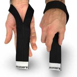 BEAR GRIP Weightlifting Straps - Olympic, Heavy Duty, Ideal for Powerlifting & Gym Training, For Men & Women (Cotton)