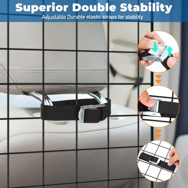 OUSHENG 2 Pack Dog Barrier for SUV, Adjustable Large Car
