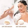 2 Pack Dry Brushing Body Brush, Natural Bristle Exfoliating Brush