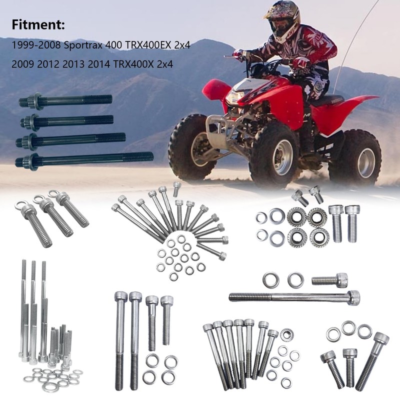 BIGLKNM Cylinder Head Studs Kit & Engine Bolt Screw Kit
