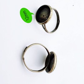 lacitycover Jewelry Making Kit, 30 Pieces Stainless Steel Ring Bezels Ring Blanks for Jewelry Making(Gold, Silver, Bronze)