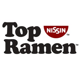 Tee Luv Men's Nissin Top Ramen Shirt - Ramen Noodle Food Logo T-Shirt (White) (M)