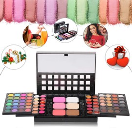 FantasyDay Professional Eyeshadow Palette Make Up Cosmetic Makeup Kit - 48 Colours Highly Pigmented Warm Matt Natural Eye Shadow Eyeshadow, 18 Lipsticks, 6 Concealers, 3 Blushes, 3 Face Powder #1