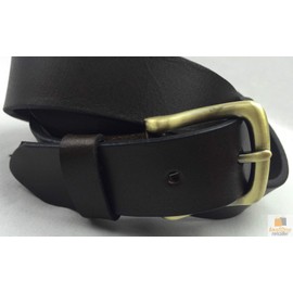 Boutique Retailer Men's Genuine Full Grain Leather Jeans Belt, Brown, 30 mm Width x 44 Inch Length