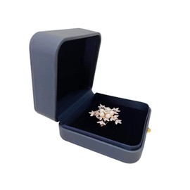Svea Display Premium Grade Blue PU Leather Jewelry Case for Brooch Pin Badge Box