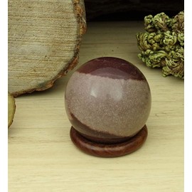 Reikiera Shiva Lingam Stone Ball Natural Narmada River Gemstone Sphere Reiki Crystal Healing With Ring Stand- Choose Size