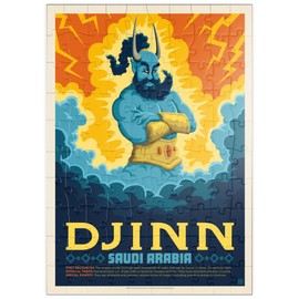 MyPuzzle Mythical Creatures: Djinn (Saudi Arabia), Vintage Poster - Premium 100 Piece Puzzle - MyPuzzle Special Collection by Anderson Design Group