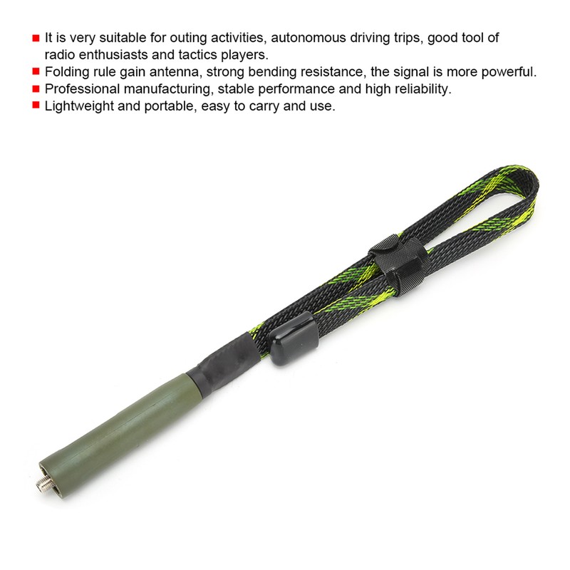 Outdoors Walkie‑Talkie Folding Rule Weaving Camouflage Antenna SMA Female Supplies