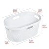 Idotry 40 L Large Plastic Laundry Hamper, Ventilated Clothes Basket