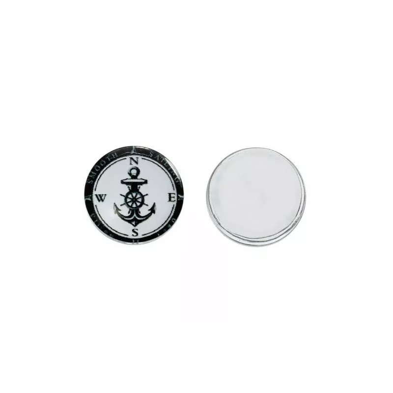 Unbranded 10 pcs Circle Compass Anchor Nautical Navigation Glass Round