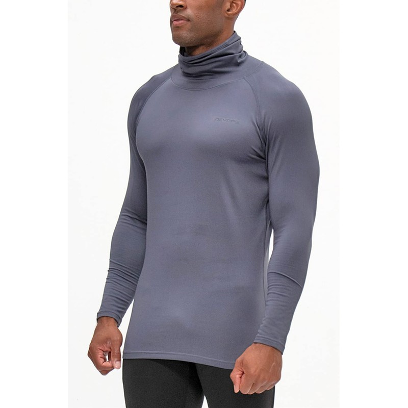 DEVOPS 2 Pack Men's Thermal Turtle Mock Neck Shirts, Compression